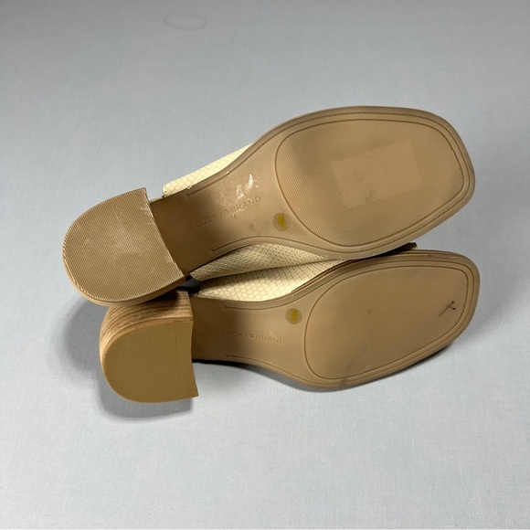 Lucky Brand Warm Sand Women's Jaila Block-Heel Slingback Shooties Size 10 - Picture 10 of 11